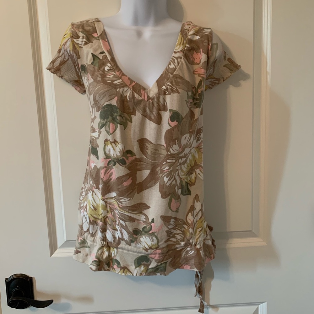 Caribbean Joe Floral Top